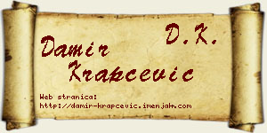 Damir Krapčević vizit kartica